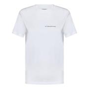 Chique Wit T-shirt met Zwart Logo Victoria Beckham , White , Dames