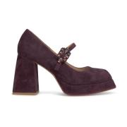 Plateau schoen gesp strass Alma EN Pena , Purple , Dames