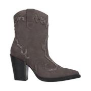 Enkellaars met hak en glitterneus Alma EN Pena , Gray , Dames