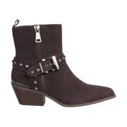 Enkellaars met studs en gesp Alma EN Pena , Brown , Dames