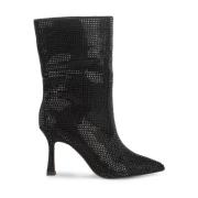 Enkellaars scherpe neus glitter Alma EN Pena , Black , Dames