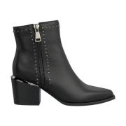 Enkellaarsjes met ritssluiting hak Alma EN Pena , Black , Dames