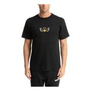 T-shirt met patroon en Angel-logo Barrow , Black , Heren