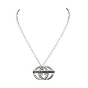 Pre-owned Silver necklaces Gucci Vintage , Gray , Dames