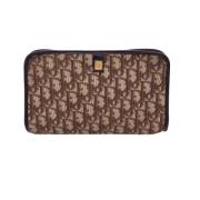 Pre-owned Leather clutches Dior Vintage , Brown , Dames