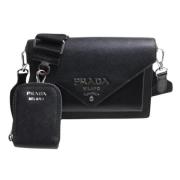 Pre-owned Leather prada-bags Prada Vintage , Black , Dames