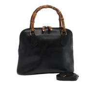 Pre-owned Leather gucci-bags Gucci Vintage , Black , Dames