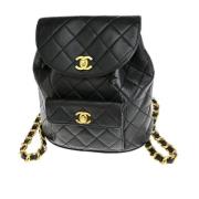 Pre-owned Leather chanel-bags Chanel Vintage , Black , Dames