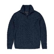 Clifden Half Zip Pullover Butcher of Blue , Blue , Heren