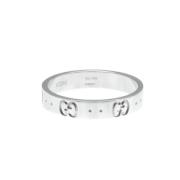 Pre-owned White Gold rings Gucci Vintage , Gray , Dames