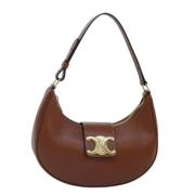 Pre-owned Leather shoulder-bags Celine Vintage , Brown , Dames