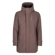 Gewatteerde technische parka met capuchon Herno , Brown , Heren