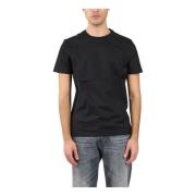 Jersey T-shirt met metalen D Dondup , Black , Heren