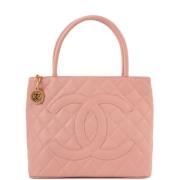 Pre-owned Leather chanel-bags Chanel Vintage , Pink , Dames