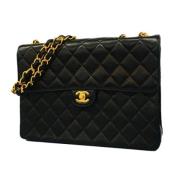 Pre-owned Leather chanel-bags Chanel Vintage , Black , Dames