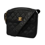 Pre-owned Leather chanel-bags Chanel Vintage , Black , Dames