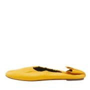 Pre-owned Leather flats Celine Vintage , Yellow , Dames