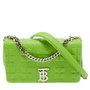 Pre-owned Leather shoulder-bags Burberry Vintage , Green , Dames