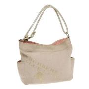 Pre-owned Canvas handbags Burberry Vintage , Beige , Dames