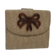 Pre-owned Canvas wallets Dior Vintage , Beige , Dames