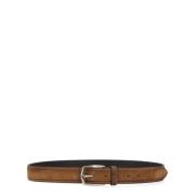 Bruin Leren Riem Dondup , Brown , Heren