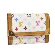 Pre-owned Canvas wallets Louis Vuitton Vintage , White , Dames