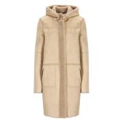 Beige Hoodie met ritssluiting Betta Corradi , Beige , Dames