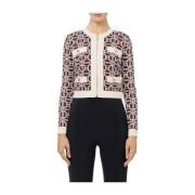 Cropped Cardigan Elisabetta Franchi , Multicolor , Dames