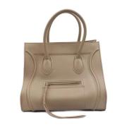 Pre-owned Leather handbags Celine Vintage , Beige , Dames