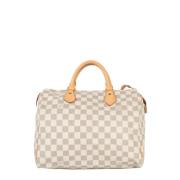 Pre-owned Canvas handbags Louis Vuitton Vintage , Beige , Dames