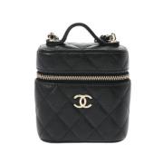 Pre-owned Leather chanel-bags Chanel Vintage , Black , Dames