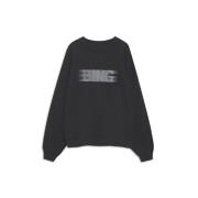 Miles Blur Black Oversized Sweatshirt Anine Bing , Black , Dames