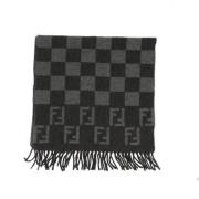 Pre-owned Wool scarves Fendi Vintage , Gray , Dames