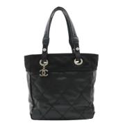 Pre-owned Leather chanel-bags Chanel Vintage , Black , Dames