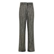 Lamé Pied-de-poule Broek Forte Forte , Gray , Dames