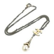 Pre-owned Metal chanel-jewelry Chanel Vintage , Beige , Dames