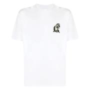 Lyocell Katoenen T-shirt Emporio Armani , White , Heren