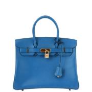 Pre-owned Canvas handbags Hermès Vintage , Blue , Dames