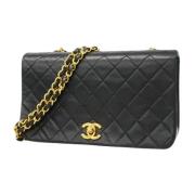 Pre-owned Leather chanel-bags Chanel Vintage , Black , Dames