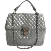 Pre-owned Leather chanel-bags Chanel Vintage , Gray , Dames