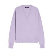 Alpaca Blend V-Neck Sweater Max Mara Weekend , Purple , Dames