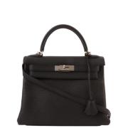 Pre-owned Canvas handbags Hermès Vintage , Black , Dames