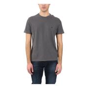 Vlam Jersey T-shirt met Metalen D Dondup , Gray , Heren