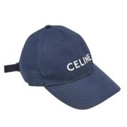 Pre-owned Cotton hats Celine Vintage , Blue , Dames