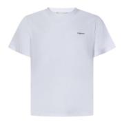 Wit Logo Print Katoenen T-Shirt Coperni , White , Heren