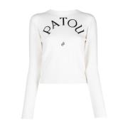 Witte Merinowollen Trui Patou , White , Dames