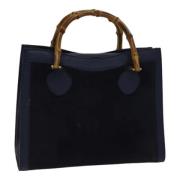 Pre-owned Leather handbags Gucci Vintage , Blue , Dames