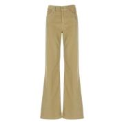 Beige Katoenmix Broek voor Vrouwen Dondup , Beige , Dames