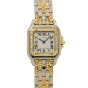 Pre-owned Stainless Steel watches Cartier Vintage , Beige , Dames