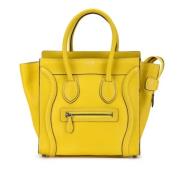 Pre-owned Leather handbags Celine Vintage , Yellow , Dames